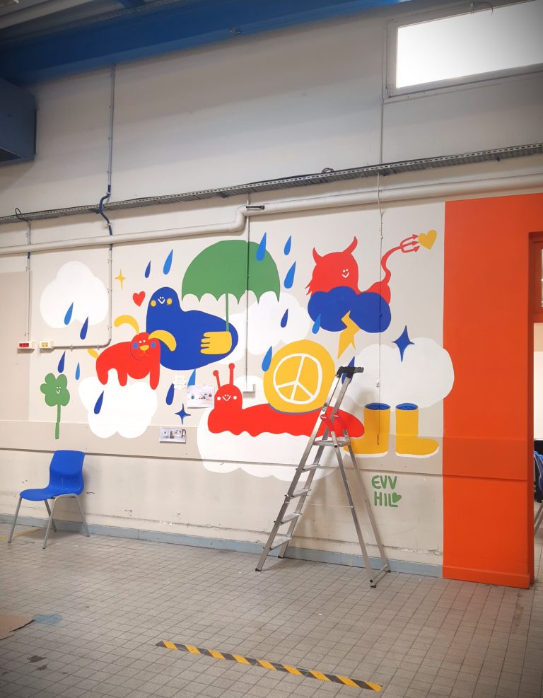 octo fresque evvhill tiers lieu presation peinture lyon98