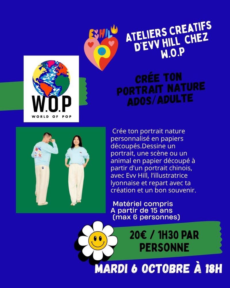 Atelier chez Wop - Portrait nature - adulte