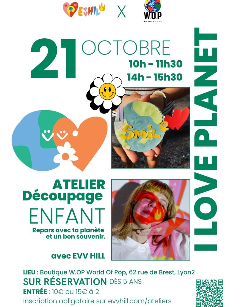 Atelier chez Wop - I love planet - famille - kids - mercredi 21 octobre